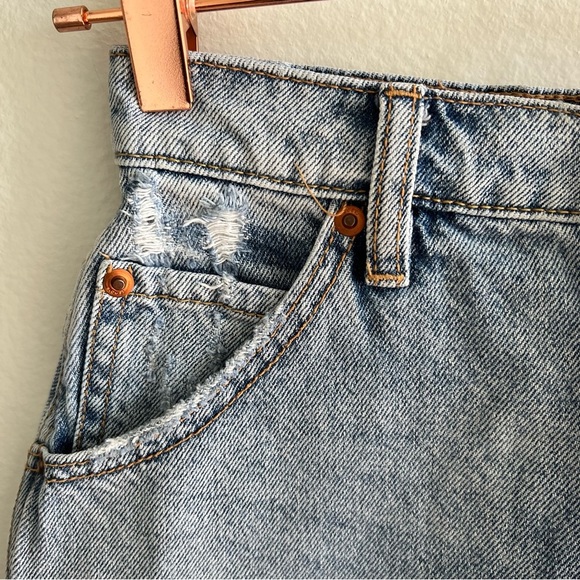 Free People Brea Cutoff Skirt in Mile High Blue Size 24 - Picture 16 of 16